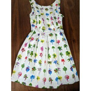 NWOT Zara Trafaluc  Womens Dress Tropical Palm Print Resort Beach S